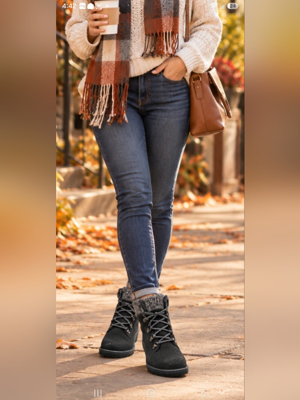Universal Thread Black Lace-Up Faux Fur Ankle Boots